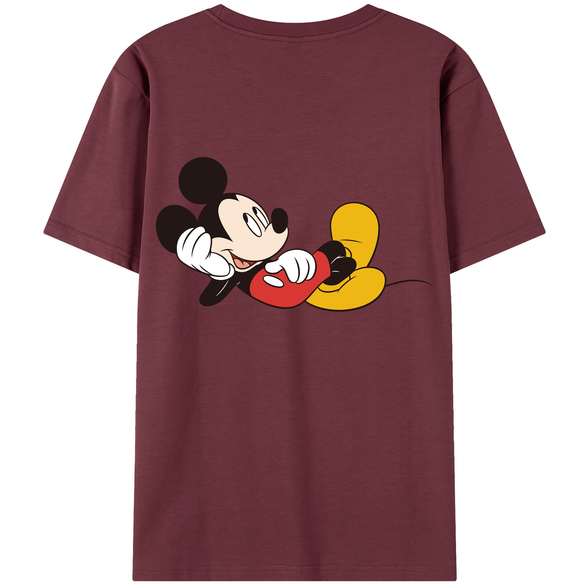 （画像用） ミッキーマウス Mickey Mouse 綿100％半袖Tシャツ（背面プリント）